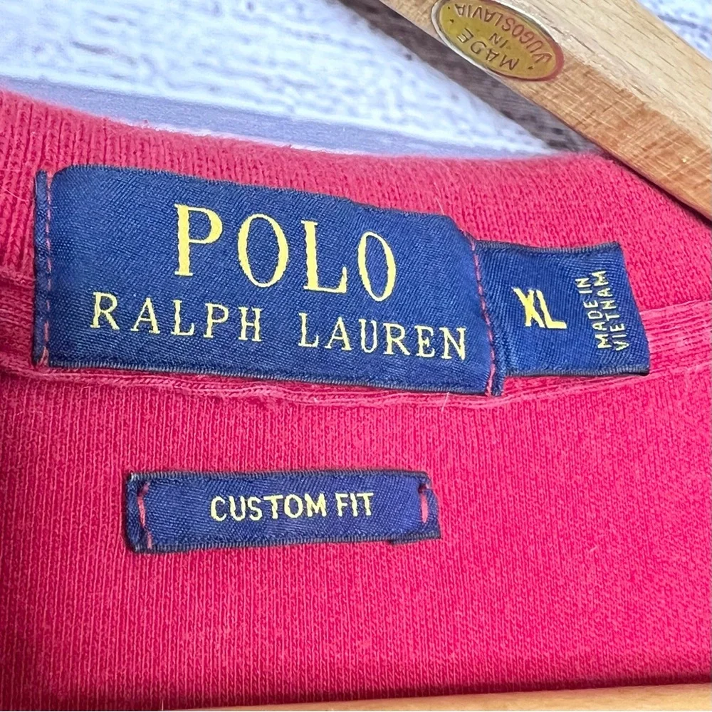 Polo by Ralph Lauren Men's Red Polo Shirt Size XL Custom Fit